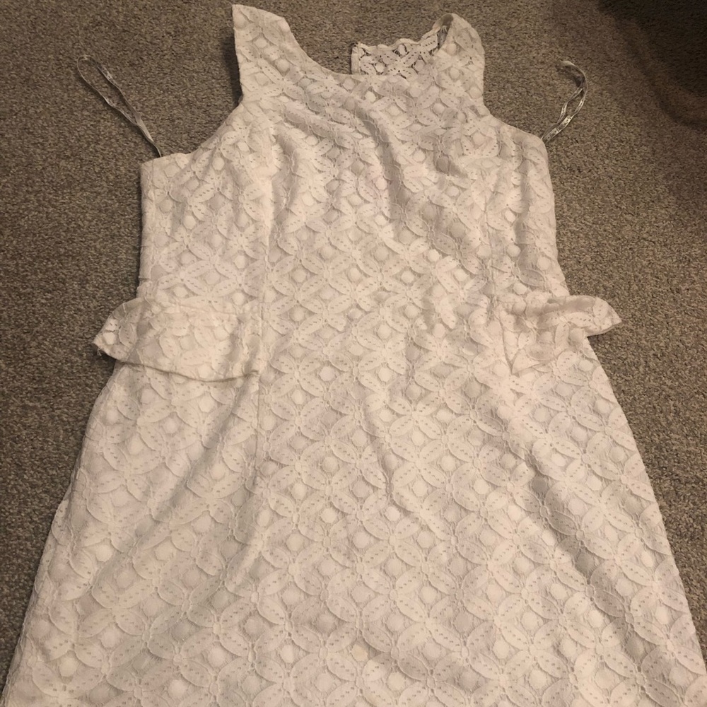 Lilly Pulitzer white shift.